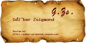 Góber Zsigmond névjegykártya