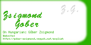 zsigmond gober business card